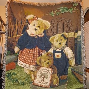 Boyd's Bear Tapestry Throw- Rare